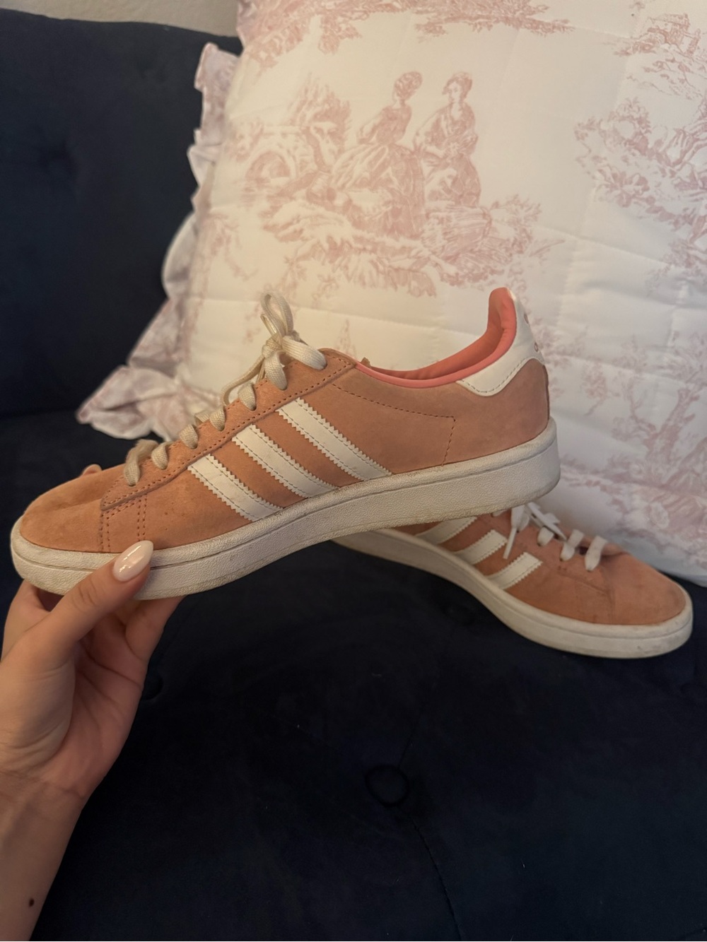 Adidas Campus Women’s Peach/Pink Suede Sneakers